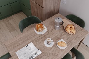 One-Bedroom Apartment in Minimalist Style, 2023, Astana