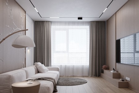 One-Bedroom Apartment with Mixed Styles, 2022, Astana