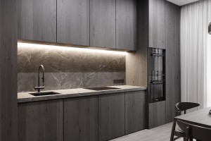 One-Bedroom Apartment in Minimalist Style, 2023, Astana