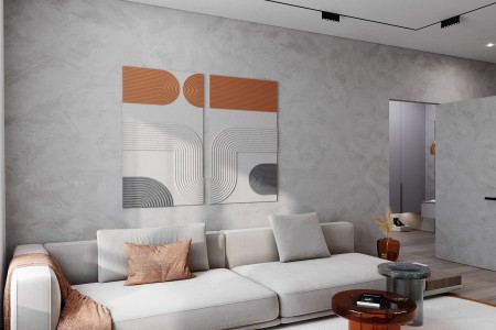 Two-Bedroom Apartment in Minimalist Style, 2022, Astana